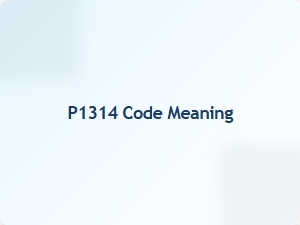 Code P1314 Definition and Meaning