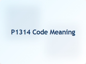 Meaning of Obd2 Code P1314