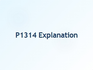 Code P1314 Error Causes Explained